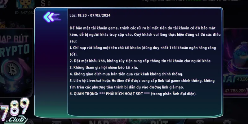 789Club | Cổng Game Bảo Mật Thông Tin Hội Viên Uy Tín Số 1 4 Trách nhiệm bảo vệ thông tin, ngăn chặn gian lận