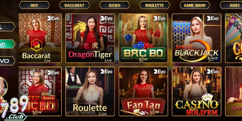 Casino 789Club & Sự Đầu Tư Chỉn Chu Cho Mọi Trải Nghiệm 3 Chơi casino livestream với cảm giác chân thực 5 sao