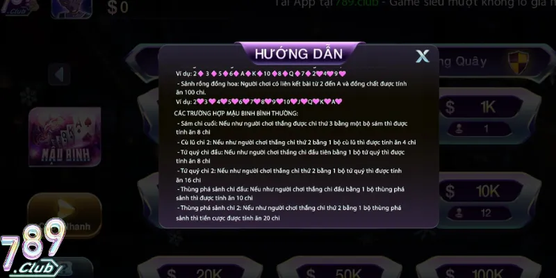 Mậu Binh 789Club – Học Cách Xếp Chi Bài Như Dân Chuyên 4 Cược game bài và nhận thưởng từ cổng game