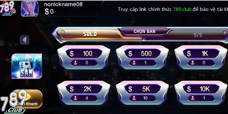 Đánh Sâm Lốc 789Club Có Thưởng Hot Với 4 Bước Chi Tiết 2 Cược sâm lốc online có ưu thế mọi lúc mọi nơi