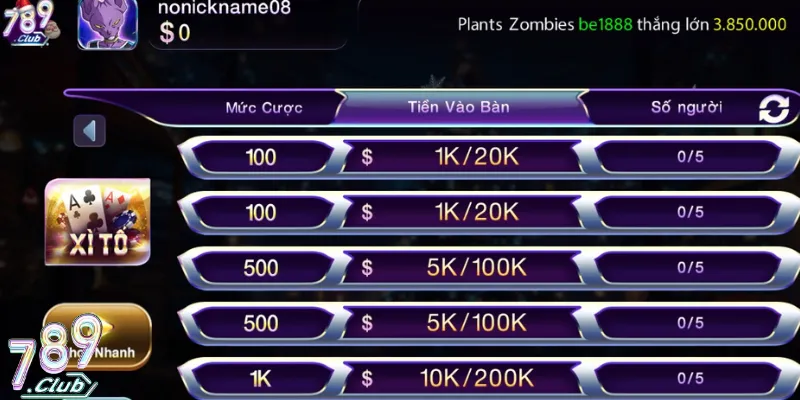 Xì Tố 789Club – Bí Quyết Đơn Giản Hiệu Quả Cho Anh Em 2 Ván Xì tố 789Club tối đa có 5 người chơi